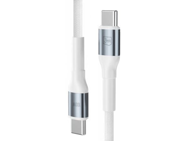 3MK USB-C - USB-C 1m USB-kaapeli Valkoinen