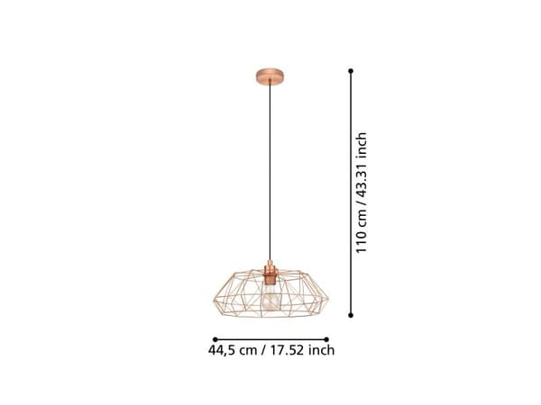 EGLO CARLTON 2 pendel Ø455 kobber
