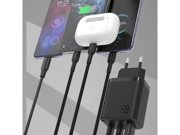 Dudao A29EU sovitin 65Watt 2xUSB-C 1xUSB-A Lajittelu