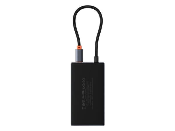 Baseus PioneerJoy USB-C-hub, 4x USB-A 3.0 - grå
