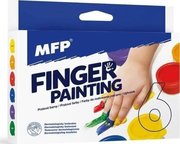 Fingerfärg 30 ml 6 färger