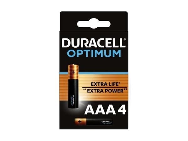 Duracell Optimum AAA-batterier 4 stk