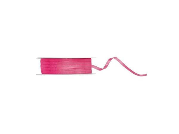 Hot pink satinbånd, 3 mm