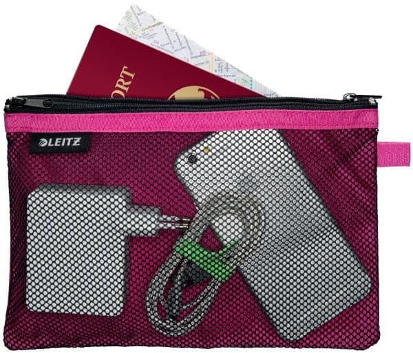 Tasku, jossa 2 lokeroa Leitz WOW Large pinkki - (10 kpl)