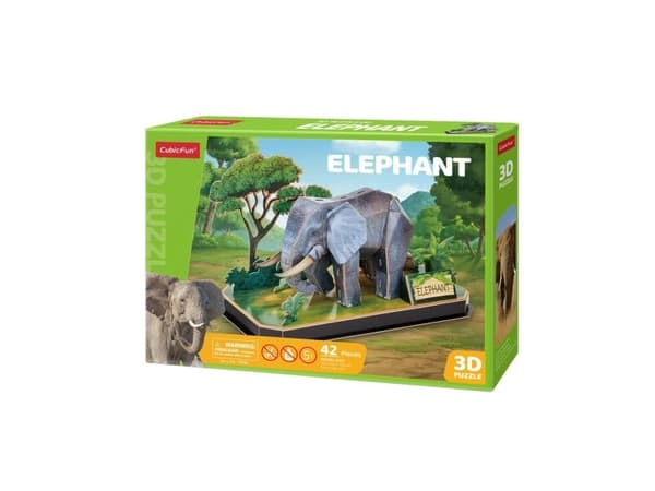Cubic Fun 3D-pussel djur elefant