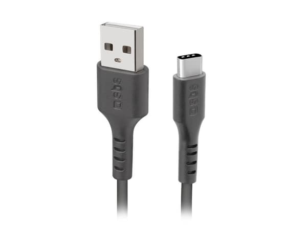 SBS TECABLEMICROC30K, 1,5 m, USB A, USB C, USB 3.2 Gen 1 (3.1 Gen 1), Hankjønn/hankjønn, Sort