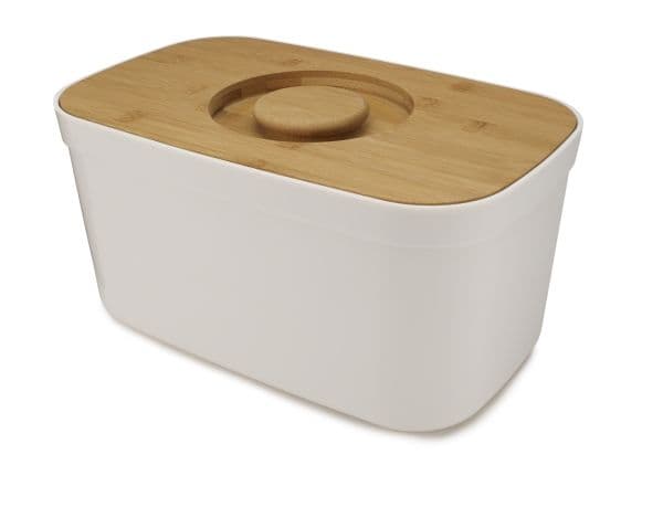 Joseph Joseph Bread Bin, Rektangulær, Hvit, Bamboo, Plast, Tre, Bamboo, 180 mm