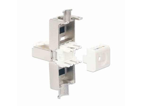 Intellinet 790796, RJ45, Rustfrit stål, Hanstik, Lige, Cat6a, U/FTP (STP)