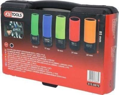 Sett med 5 bits-sokkelhoder KS TOOLS 1/2"