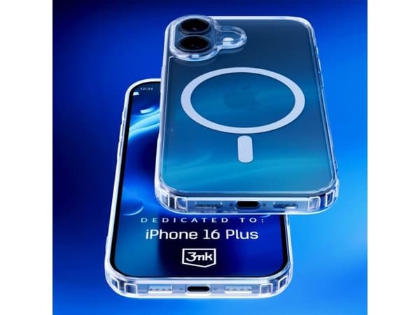3MK MagCase, Suojus, Apple, iPhone 16 Plus, 17 cm (6.7"), Läpinäkyvä