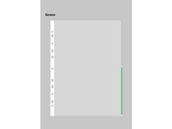 Fickor A4 PP 105 micron 100-pack grön