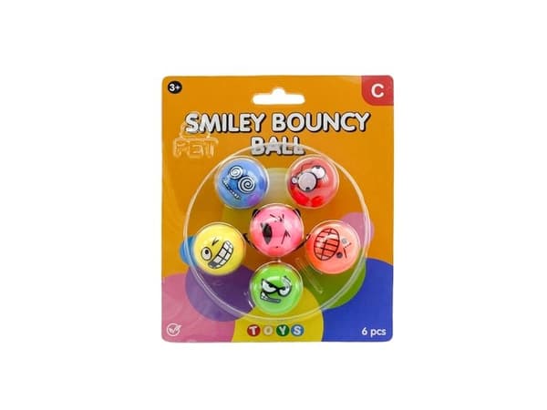 Impulse Toys smiley studsboll 6 st