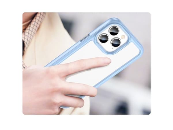 Outer Space Case iPhone 14 Pro Max hårt fodral med gelram - blå