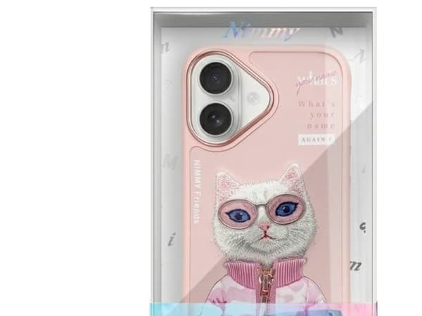 Nimmy Cool&Cute 2.0 kattedeksel til iPhone 16 - rosa