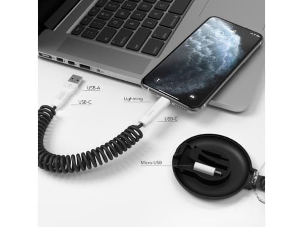 Vonmählen allroundo c, 0,75 m, USB C, USB C, USB 2.0, 480 Mbit/s, Sort