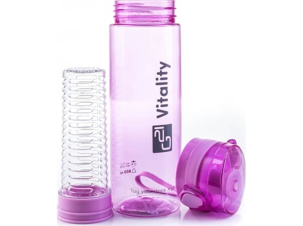 G21 vattenflaska med sugrör lila 700 ml
