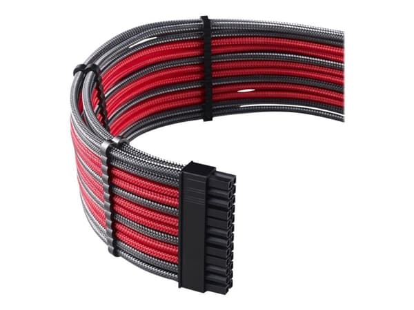 CableMod PRO Series ModMesh RT-Series - Strömkabelsats - formpressad - röd, kol