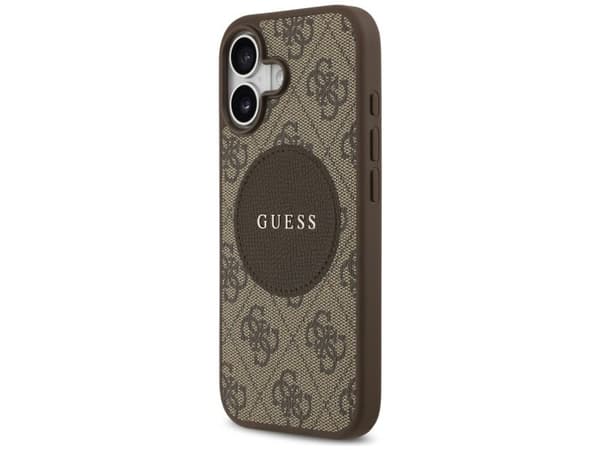 Guess 4G Circle Classic Logo MagSafe case for iPhone 17 - brown