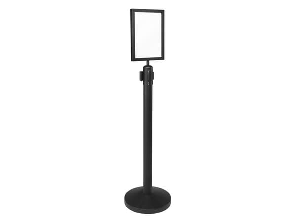Securit® Classic Sort topskilt A4 rustfrit stål