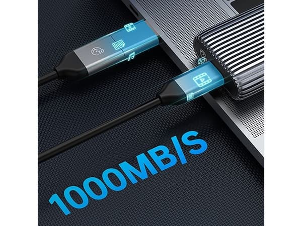 Orico AM2C3-G2 M.2 NVME USB-C 3.2 diskstasjon - grå