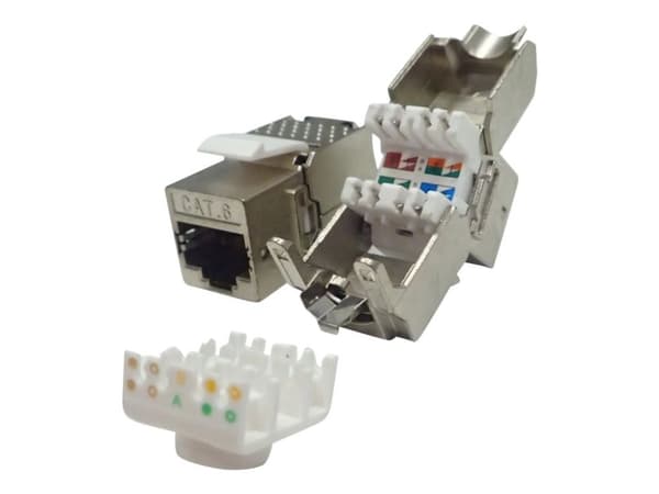Netrack Keystone Jack Module - Modulinnlegg - CAT 6 - FTP - RJ-45 - sølv