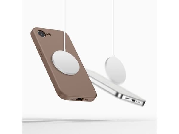 Tech-Protect silikondeksel med MagSafe for iPhone 16e / 17e - Brun