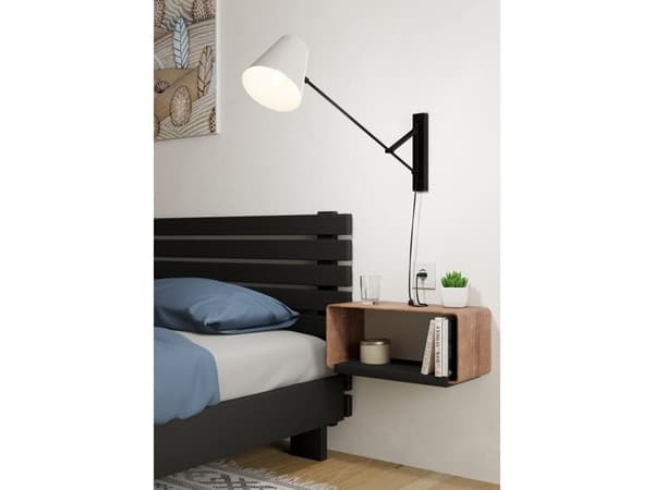 EGLO FORCADET vegglampe E27 sort/grå
