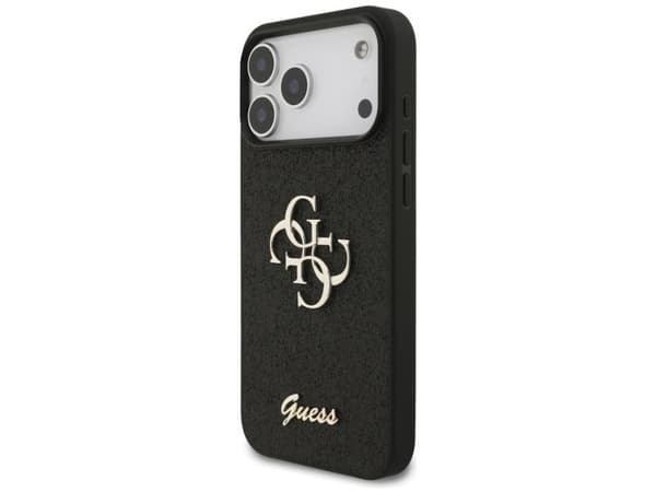 Etui Guess Fixed Glitter Big 4G do iPhone 18 Pro Max / 17 Pro Max czarny