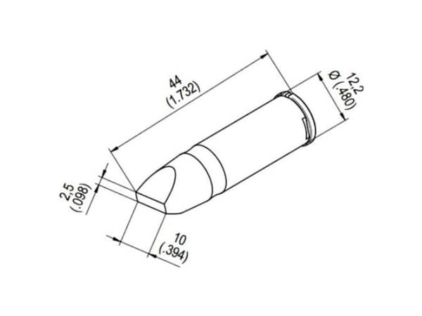 ERSA 0242CDLF100 loddespiss meiselform 10 mm 1 stk