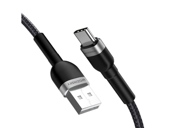 Wozinsky WNBAC2 USB-A / USB-C 2.4A 2 m kaapeli - musta