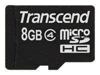 Transcend Standard MicroSDHC-kort 8 GB Class 4
