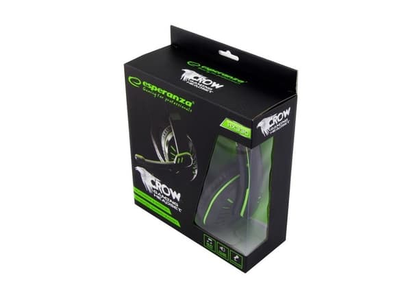 Esperanza EGH330G hovedtelefoner/headset Sort, Grøn