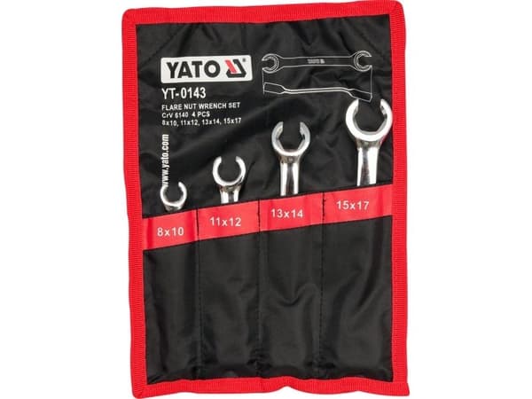 Semi-open flat wrenches 8-17 mm set [YT-0143]