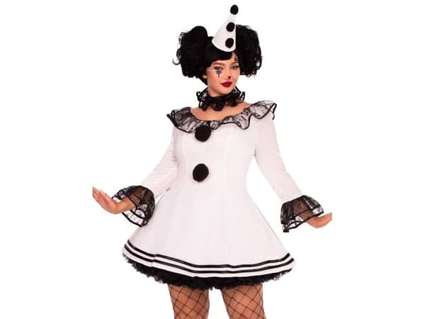 Pierrot clownkostym Plus
