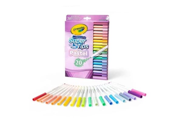 Crayola Supertips pastell vaskbare tusjer 20 stk