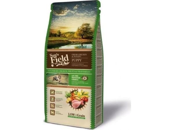 Sam's Field Junior Large kyckling & potatis torrfoder till hundar 13 kg
