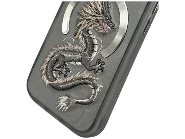 Nimmy Dragon MagSafe Case for iPhone 16 Pro - Gray
