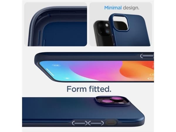 Spigen Thin Fit-skal för iPhone 15 Plus - Blå