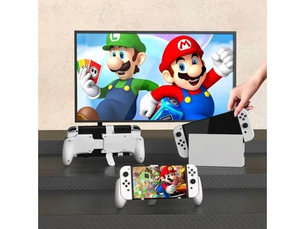 JYS grep/holder til Nintendo Switch OLED / Lite hvit