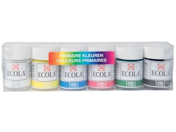 Ecola plakatmaling, primærfarger | 6 x