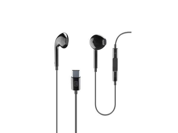 Cellular Line Orbit - Ørepropper med mikrofon - i øret - kablet - USB-C - svart