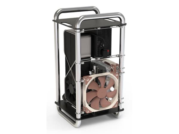 Streacom DA6 - Mini-ITX-torn - ingen strömförsörjning - krom