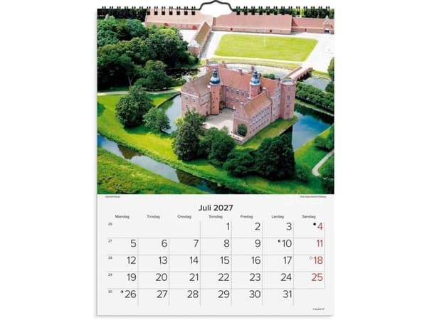 Väggkalender Danska slott 2027