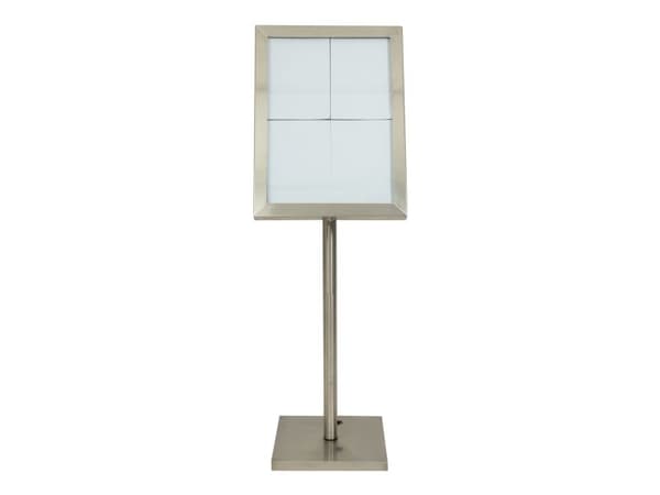 Securit® CLASSIC informationsdisplay i rustfrit stål