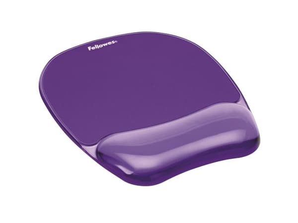 Fellowes Gel Crystal - Musematte med håndleddsstøtte - fiolett