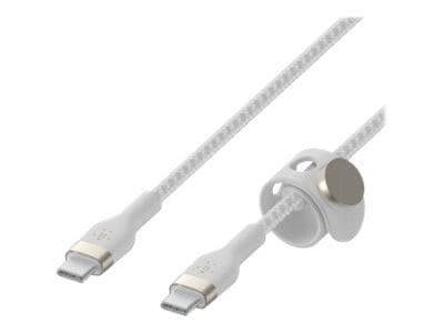 Belkin BOOST?CHARGE PRO Flex, 2 m, USB C, USB C, USB 2.0, Valkoinen