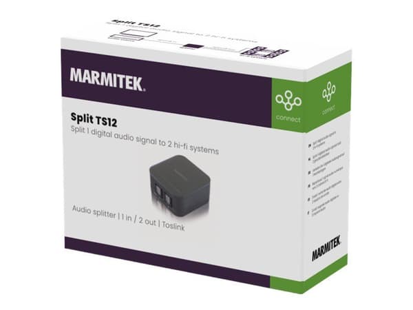 Marmitek Split TS12 - Ljudsplitter - 2 x TOSLINK - skrivbordsmodell