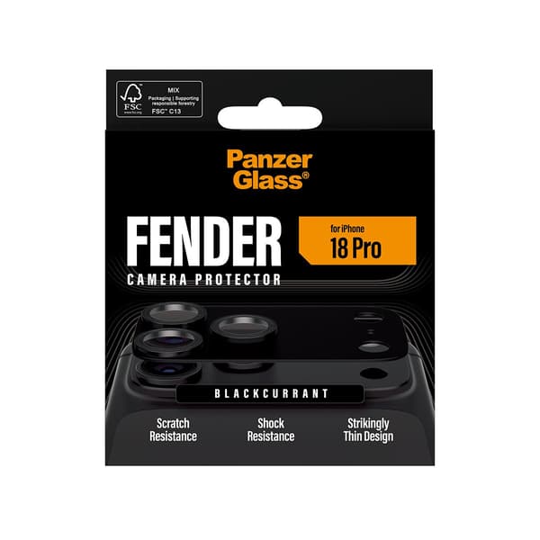 PanzerGlass Fender Camera Lens Protector Blackcurrant iPhone 18 Pro