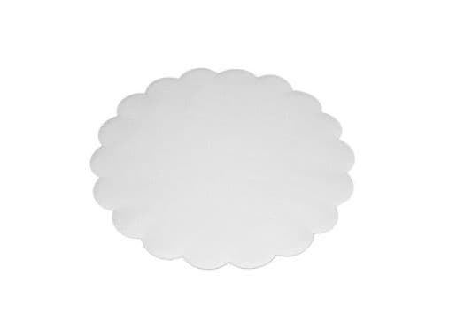 Fadpapper Ø14 cm rund präglad vit, 500 st/fp