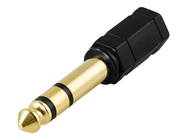 DELTACO - Lyd adapter - stereostik han til stereo mini-jackstik hun